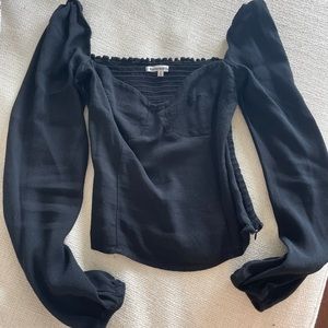 Reformation Black Dressy Top